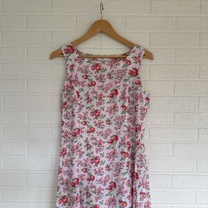 Liz Claiborne Pink and Red Peach Midi Dress